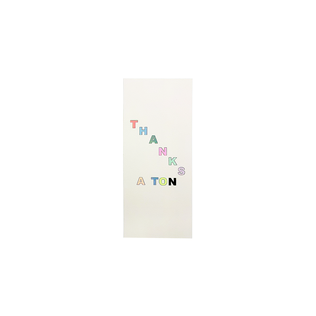 03_Riso Postcard "THANKS A TON"